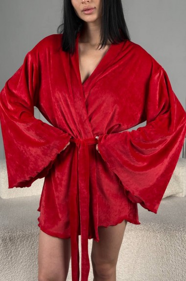 Велюровый женский халат  BLO-818A450