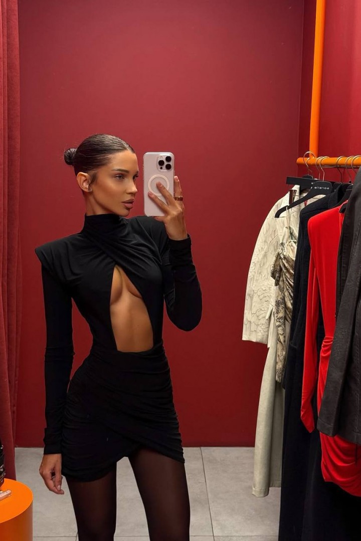 Платье мини с плечиками ANM-401A500