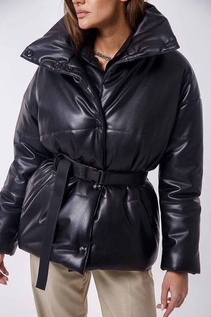 Куртка из экокожи женская зима
