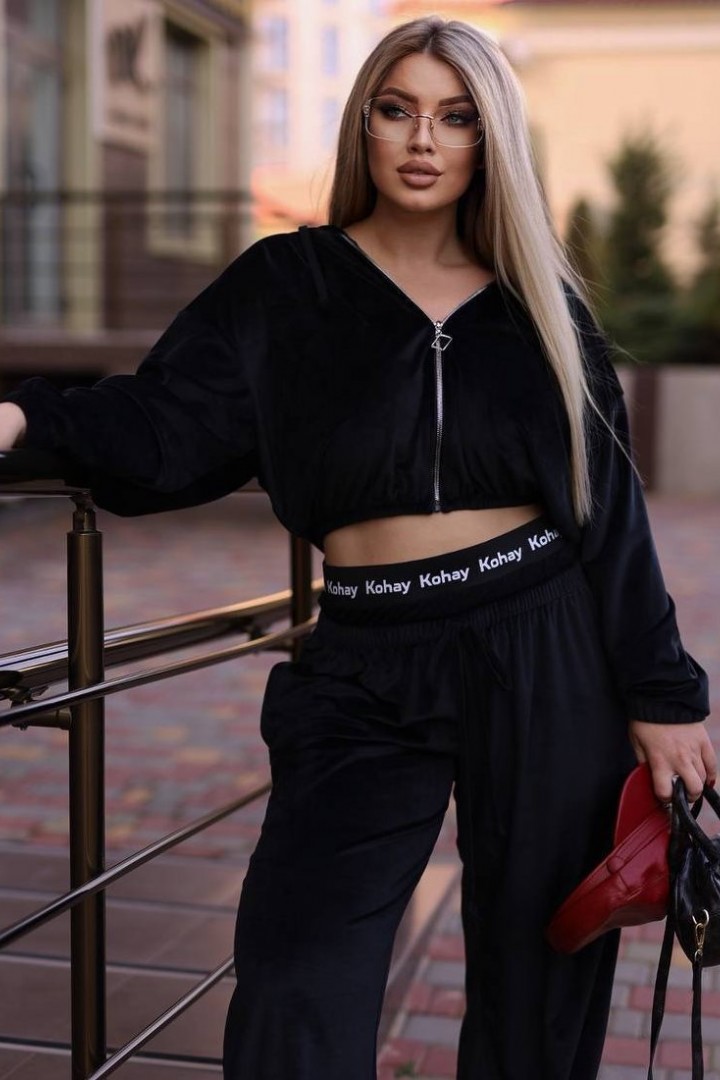 Велюровый костюм двойка YM-7015.7012A19.5B22