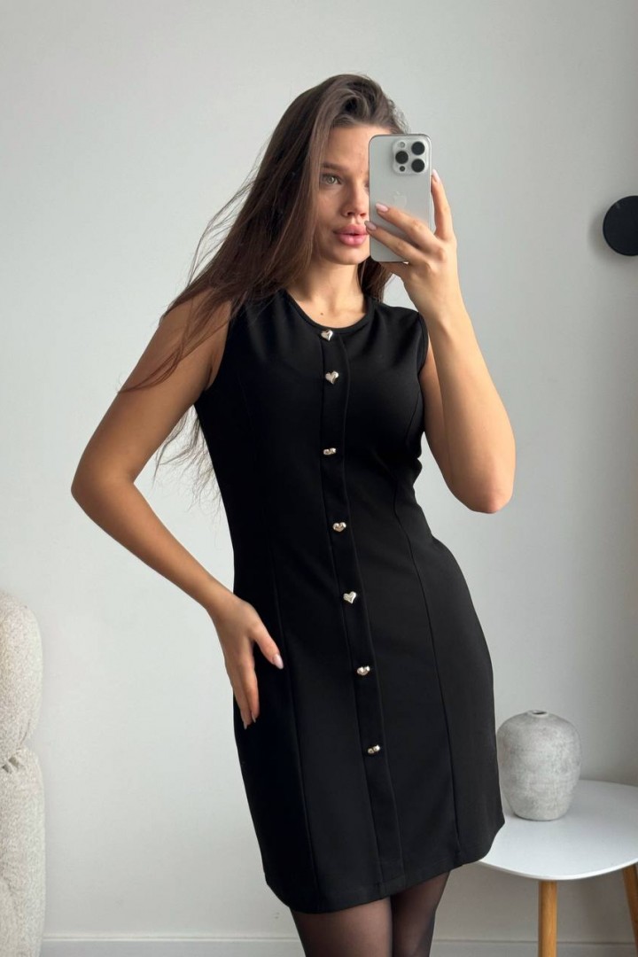 Платье приталенное с пуговицами KG-411A370