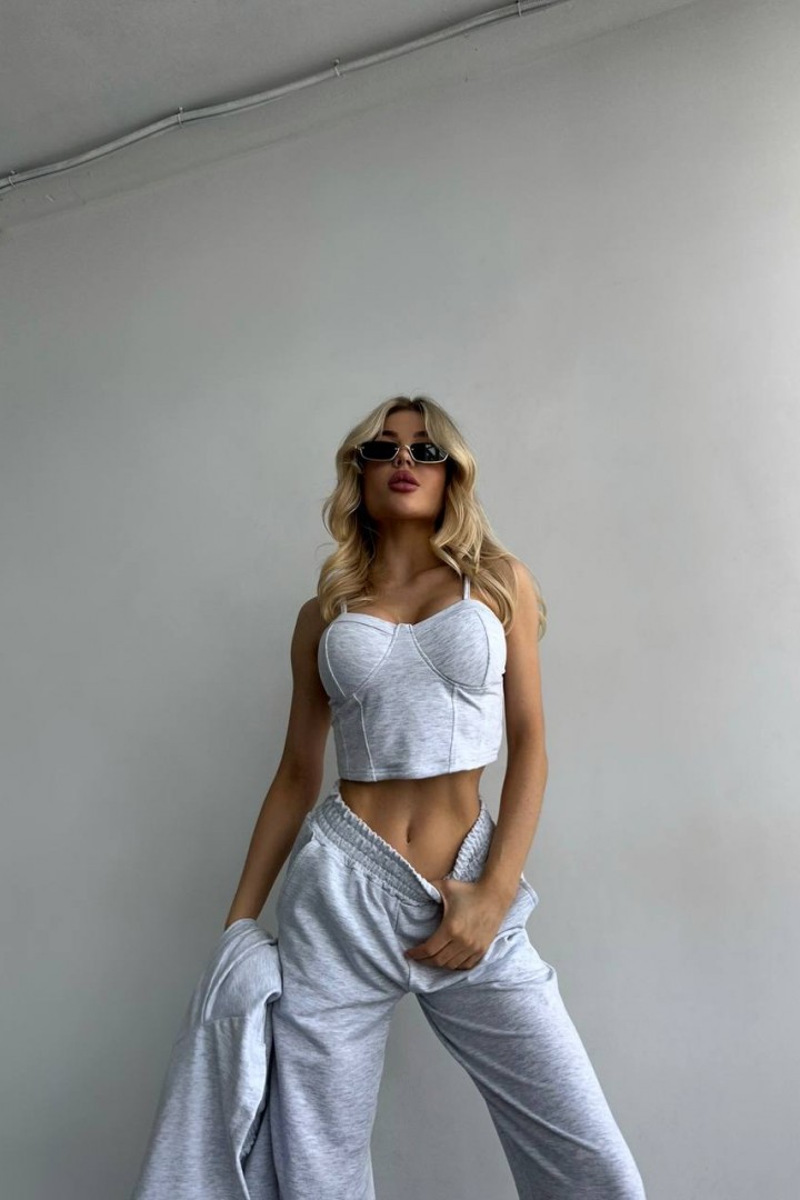 Костюм 3-ка брюки, кофта и топ VOL-749A700