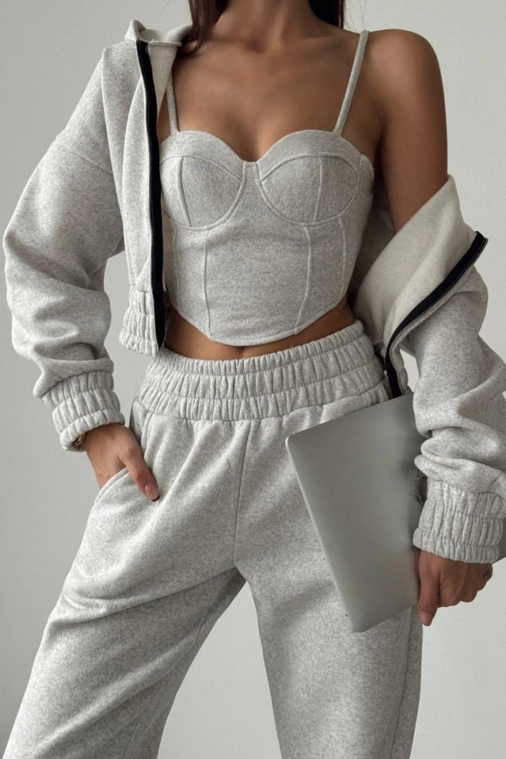 Костюм 3-ка брюки, кофта и топ VOL-749A700