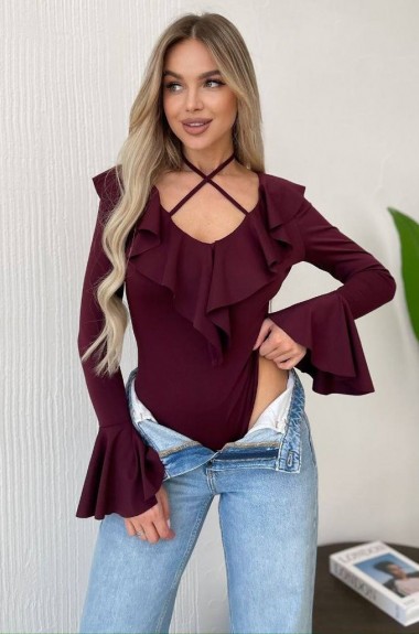 Стильное боди с воланами MIK-1596A280 Стильное боди с воланами MIK-1596A280