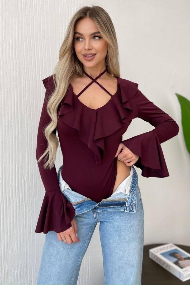 Стильное боди с воланами MIK-1596A280