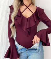 Стильное боди с воланами MIK-1596A280