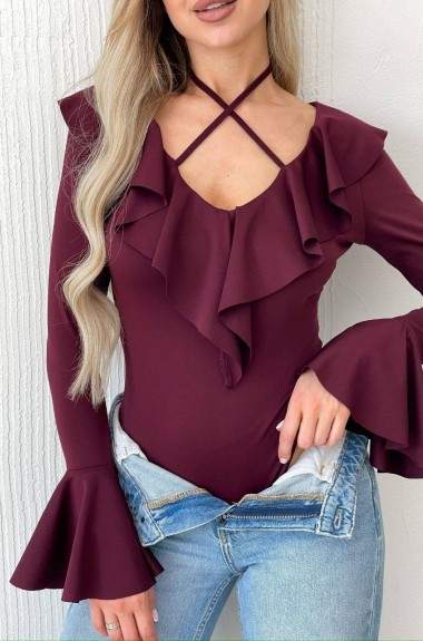 Стильне боді з воланами MIK-1596A280