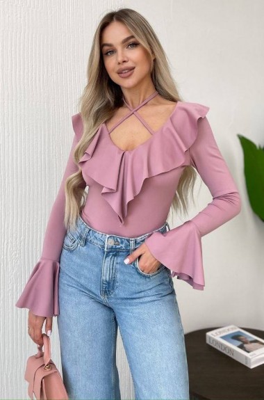 Стильное боди с воланами MIK-1596A280 Стильное боди с воланами MIK-1596A280