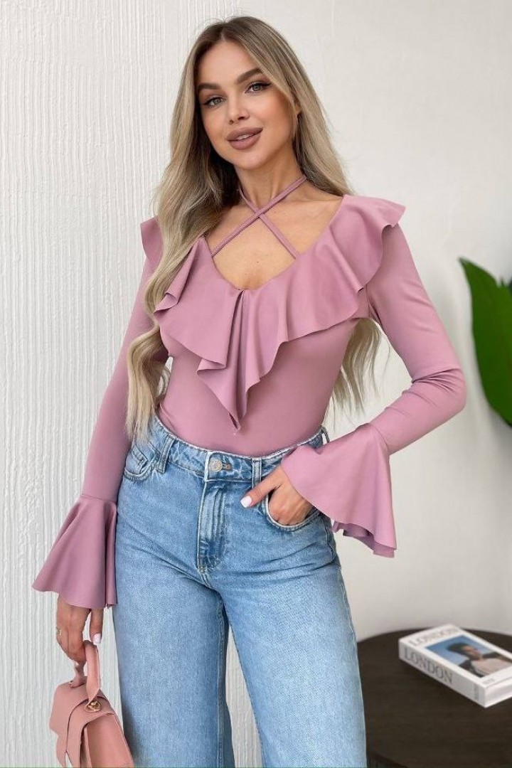 Стильное боди с воланами MIK-1596A280