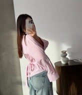 Корсетная рубашка в полоску ANM-438A580