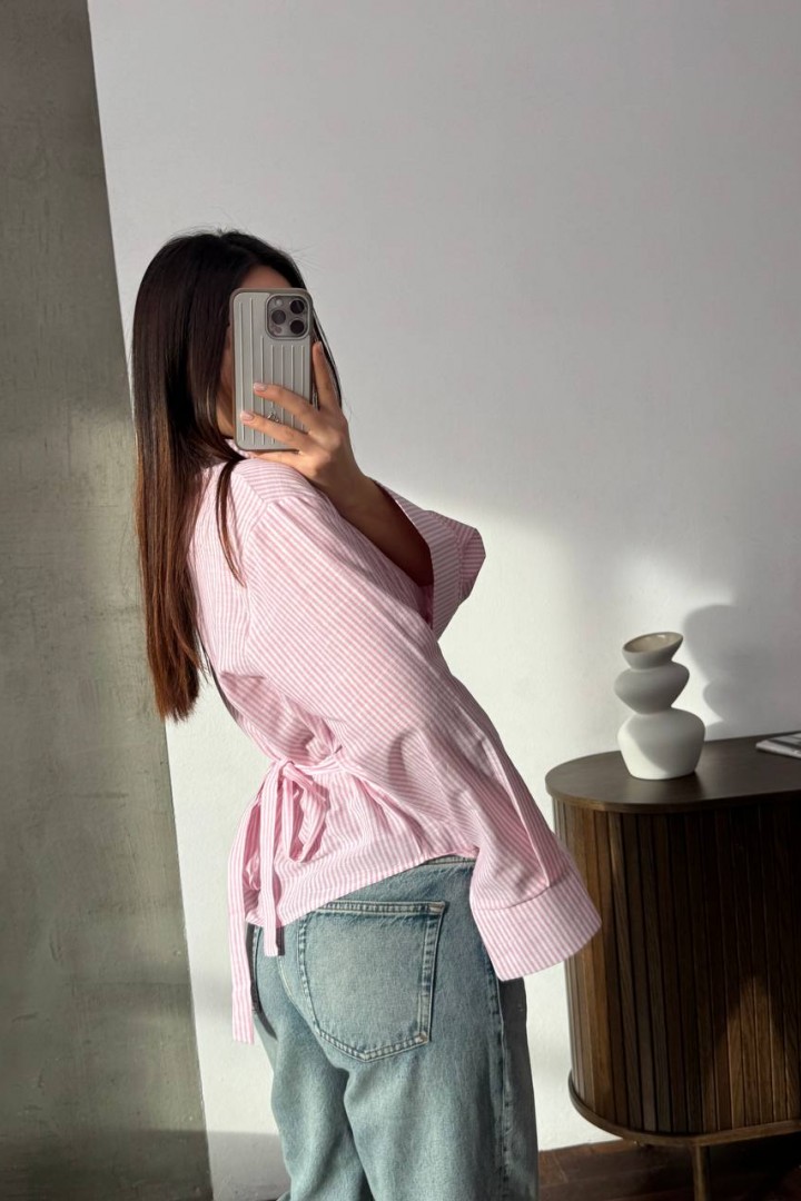 Корсетная рубашка в полоску ANM-438A580