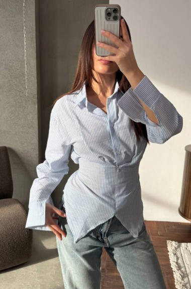 Корсетная рубашка в полоску ANM-438A580