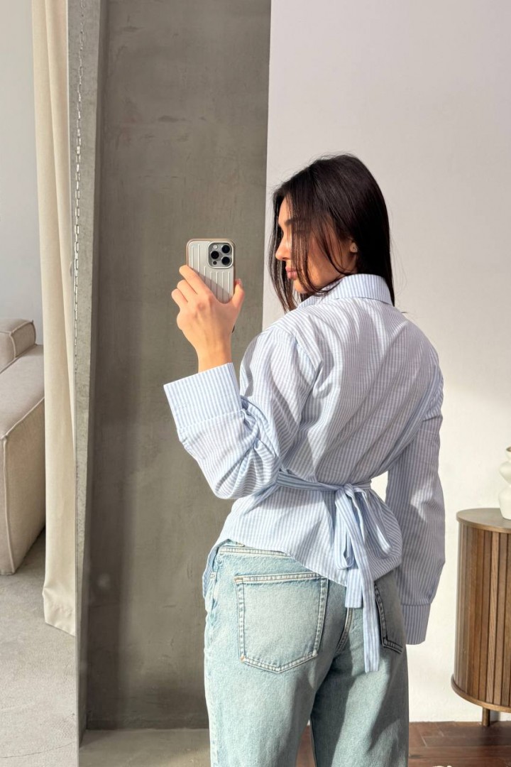 Корсетная рубашка в полоску ANM-438A580