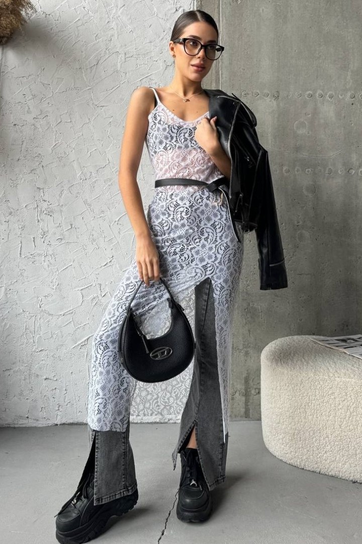 Платье-комбинация кружево UNO-033A400