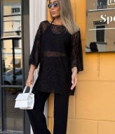 Футболка оверсайз з гепюру UNO-054A390