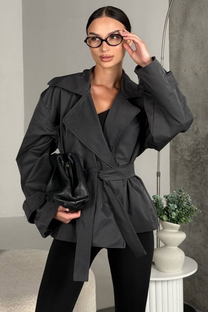 Стильный укороченный тренч UNO-077A1000