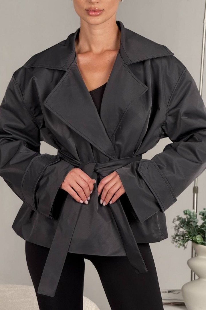 Стильный укороченный тренч UNO-077A1000