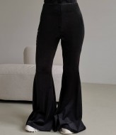 Велюровый костюм с брюками клеш UNO-085A750