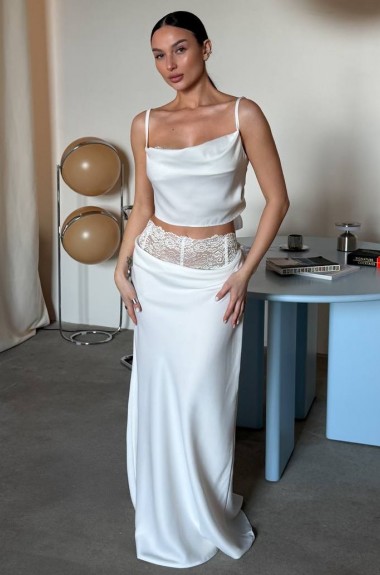 Шовковий комплект із мереживом UNO-083A850