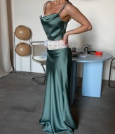 Шелковый комплект с кружевом UNO-083A850