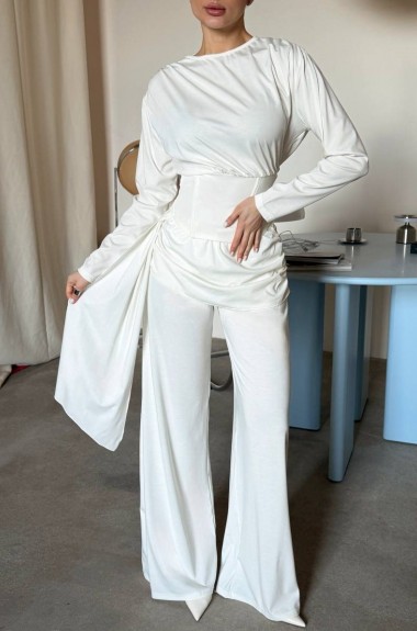 Нежный брючный костюм двойка UNO-087A950 Нежный брючный костюм двойка UNO-087A950