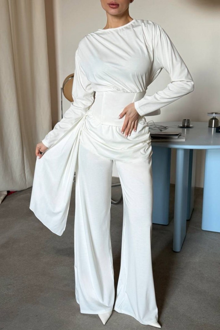 Нежный брючный костюм двойка UNO-087A950