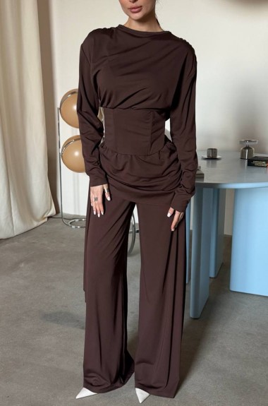 Нежный брючный костюм двойка UNO-087A950 Нежный брючный костюм двойка UNO-087A950