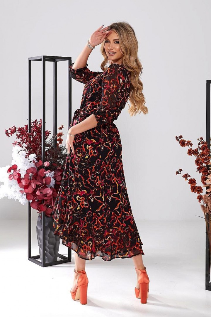 Платье с запахом GOL-1732A750