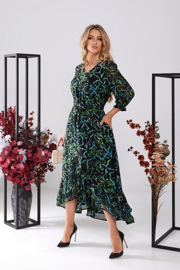 Платье с запахом GOL-1732A750