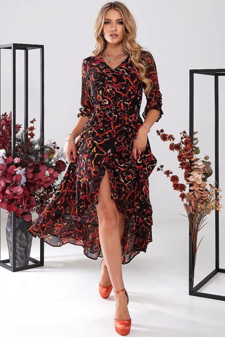 Платье с запахом GOL-1732A750