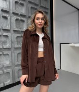 Велюровый костюм с шортами ROM-405A470