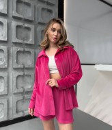 Велюровый костюм с шортами ROM-405A470