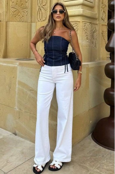 Белые джинсы HON-330A1000