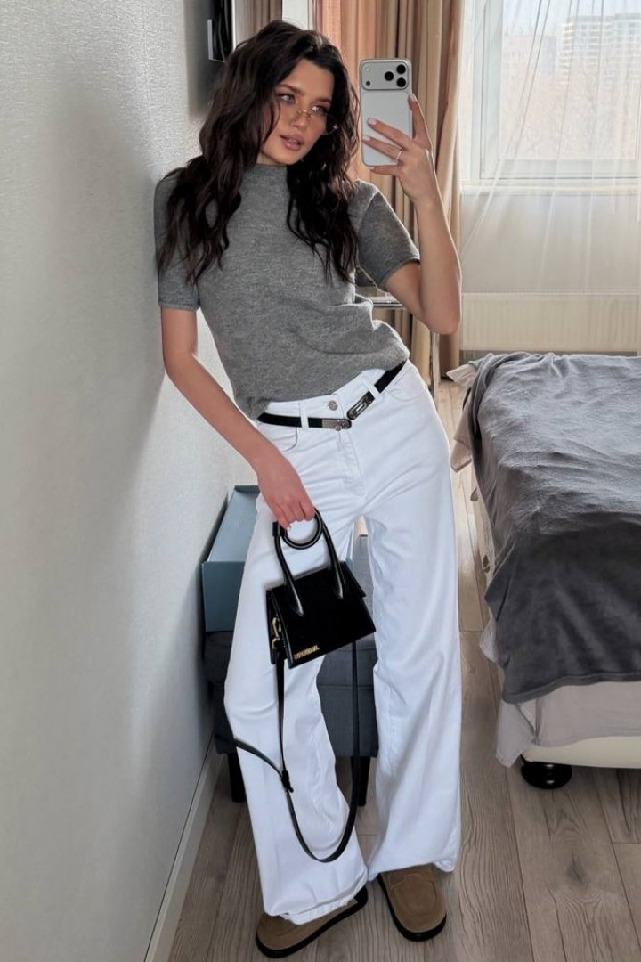 Белые джинсы HON-330A1000