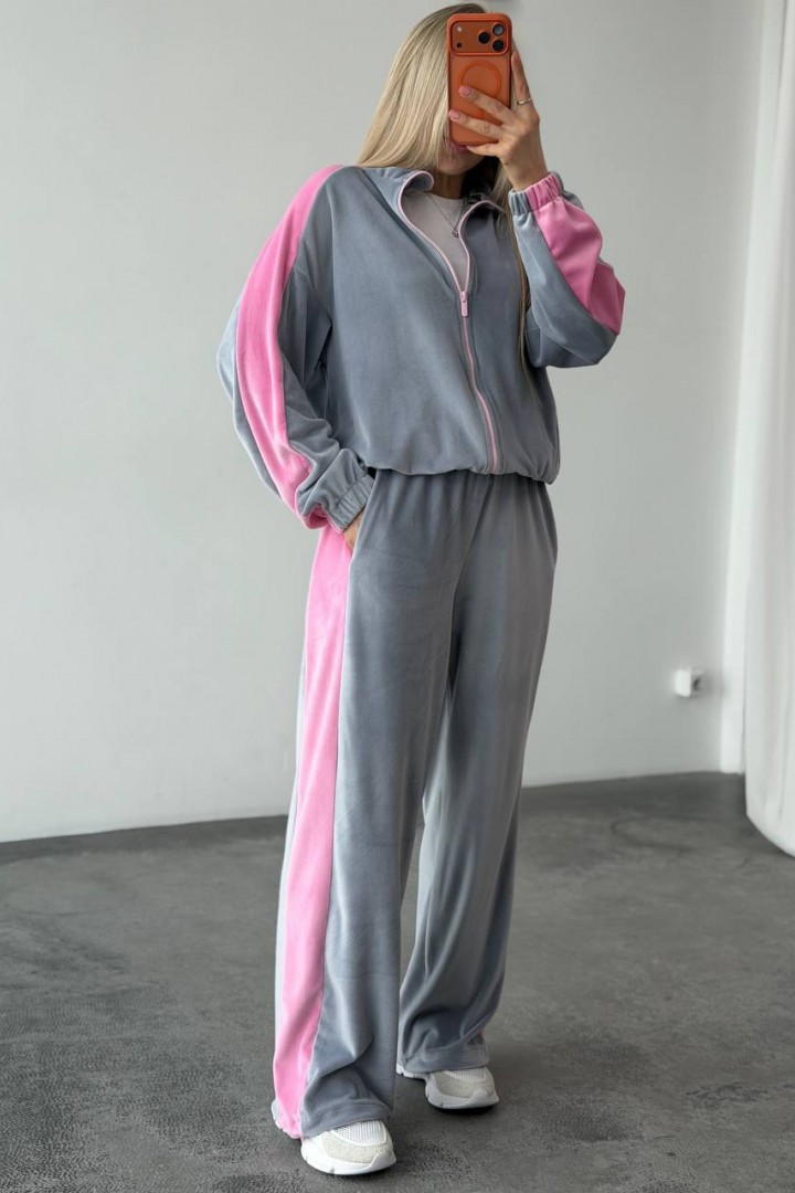 Велюровый спортивный костюм RAB-718A739