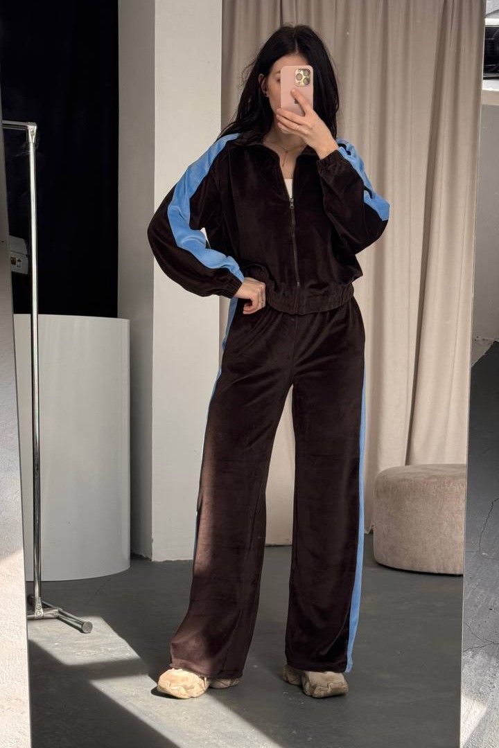 Велюровый спортивный костюм RAB-718A739