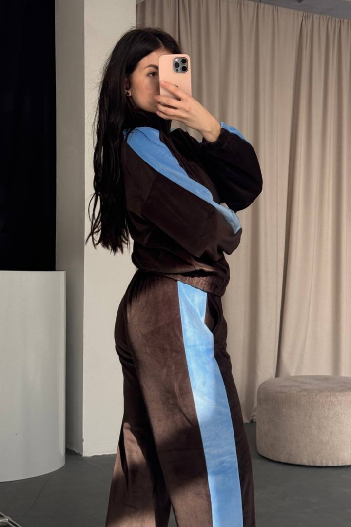 Велюровый спортивный костюм RAB-718A739