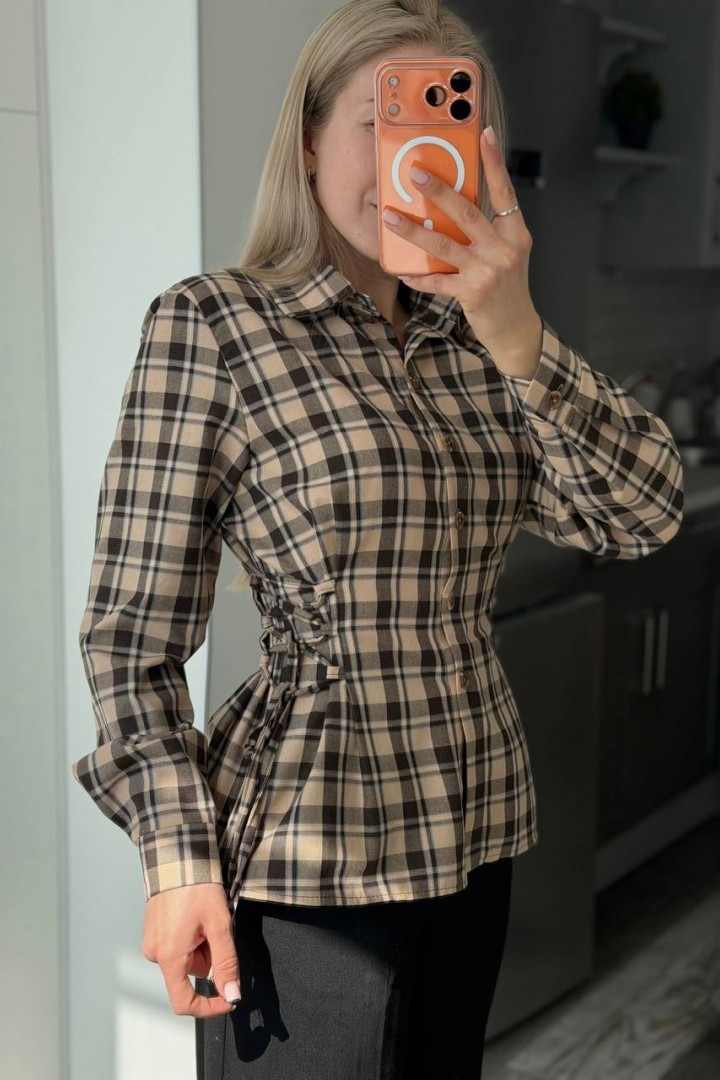 Рубашка по бокам корсетная шнуровка RAB-723A559