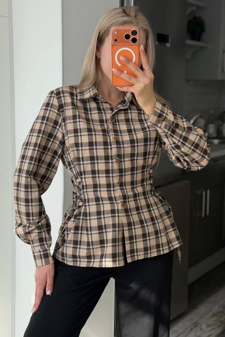 Рубашка по бокам корсетная шнуровка RAB-723A559