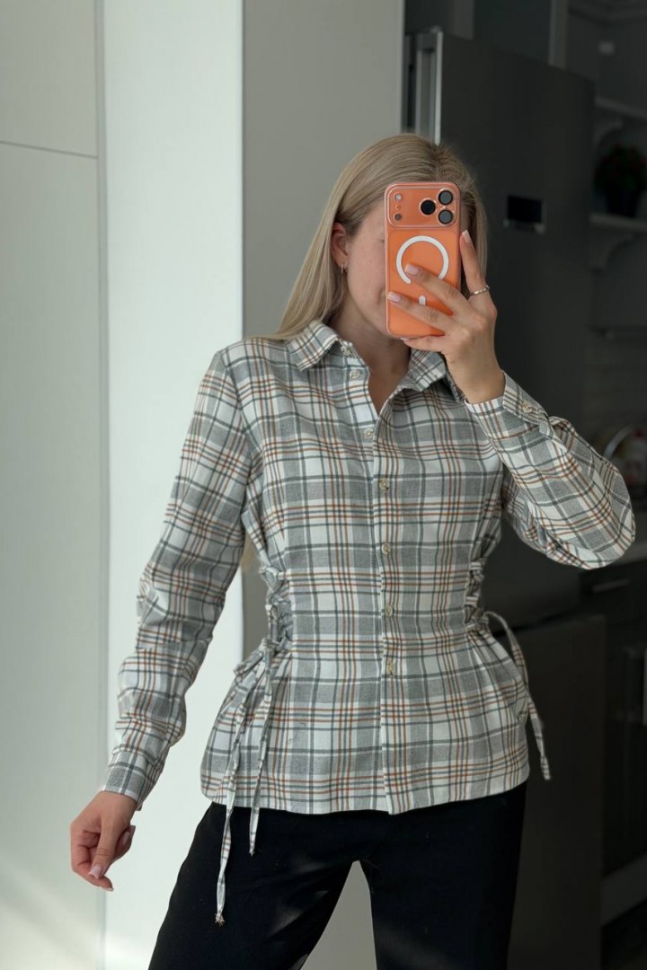 Рубашка по бокам корсетная шнуровка RAB-723A559