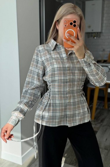 Рубашка по бокам корсетная шнуровка RAB-723A559 Рубашка по бокам корсетная шнуровка RAB-723A559