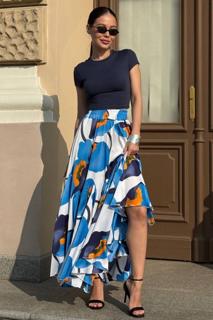 Спідниця - кльош із шовку DMP-A4403A950