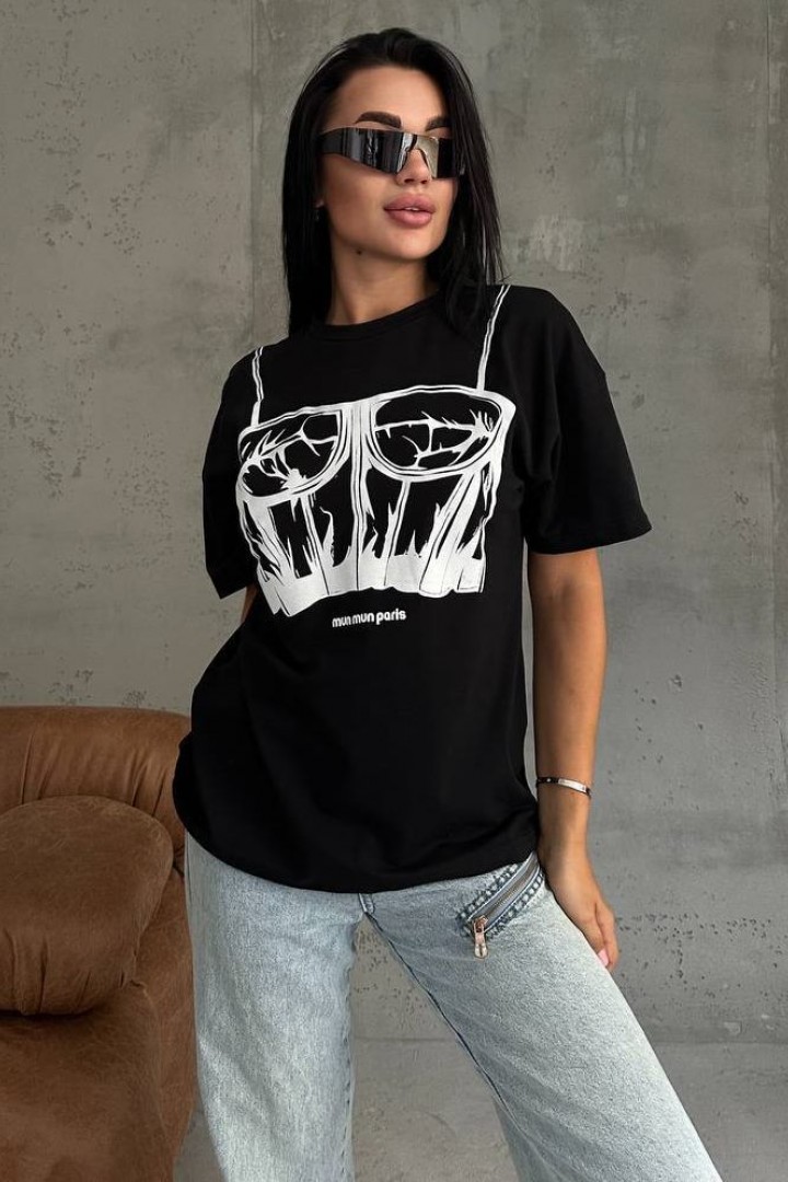 Футболка оверсайз с имитацией корсета ELZ-804A350