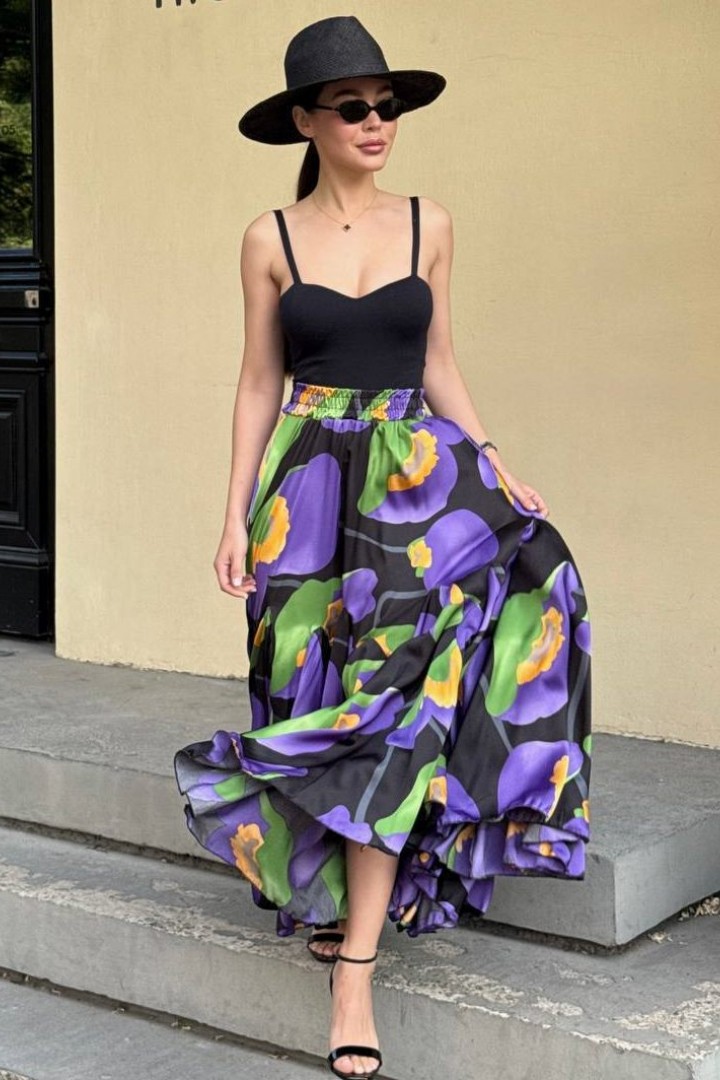 Спідниця - кльош із шовку DMP-A4403A950