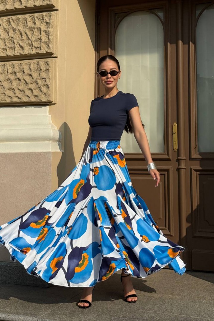 Спідниця - кльош із шовку DMP-A4403A950