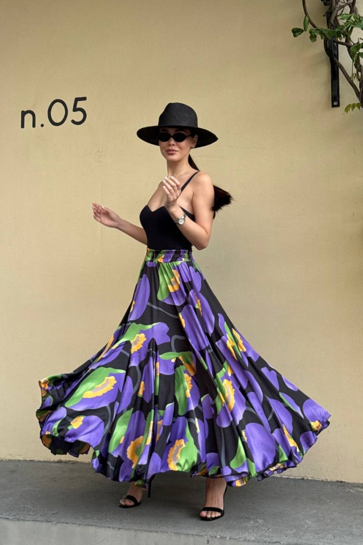 Спідниця - кльош із шовку DMP-A4403A950