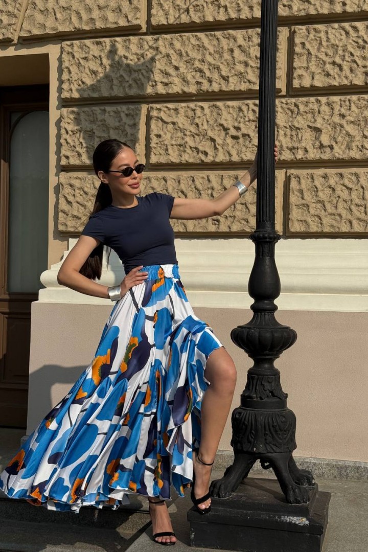 Спідниця - кльош із шовку DMP-A4403A950