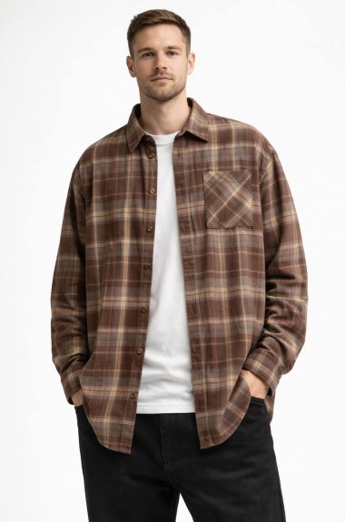 Клетка мужская рубашка EVD-1004A450