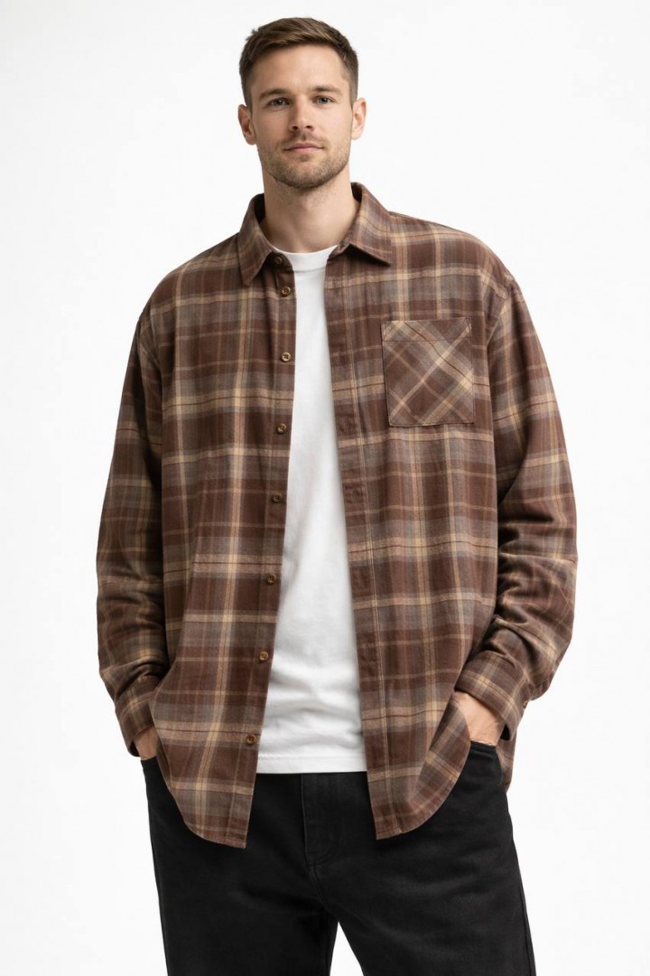 Клетка мужская рубашка EVD-1004A450