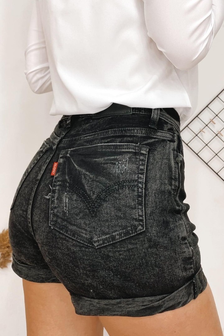 Черные джинсовые шорты женские NAV-8884A310